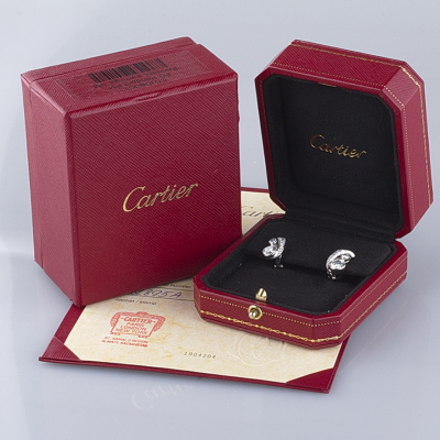 Ювелирное изделие Cartier  
серьги с бриллиантами по 1.10 ct