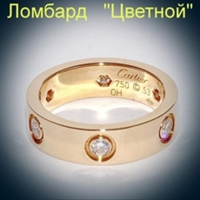 Ювелирное изделие Cartier  Love 
кольцо с бриллиантами