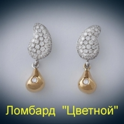 Ювелирное изделие Belluni  серьги 
с бриллиантами