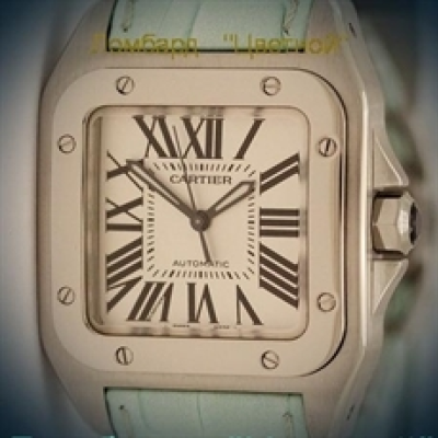 Швейцарские часы Cartier  
Santos 100 Lady's