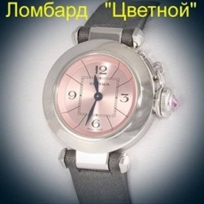 Швейцарские часы Cartier  Miss Pasha with Pink Synthetic Spinel Cabochon 27mm