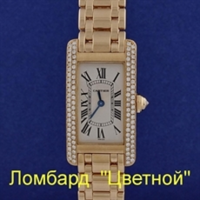 Швейцарские часы Cartier  Americaine Tank with Diamond
