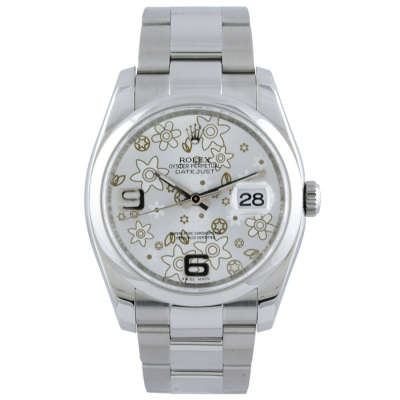 Швейцарские часы Rolex  Oyster 
36 mm Steel Floral Dial