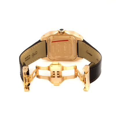 Швейцарские часы Cartier  Santos 100 18kt Rose Gold Ladies Watch