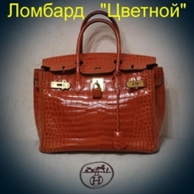 Аксессуар Hermes Сумка Orange Crocodile 30cm Birkin Palladium Hardware