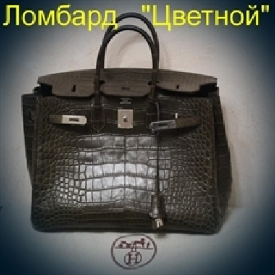 Аксессуар Hermes Сумка Matte Havane Crocodile 35cm Birkin Bag with Palladium Hardware