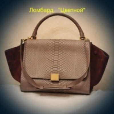 Аксессуар Celine Сумка Dion Runway Grey Phython Small Tote Bad