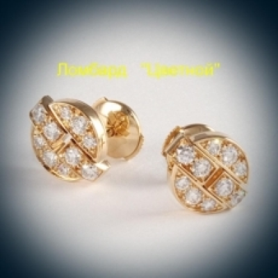Ювелирное изделие Cartier  Himalia Earing yellow golg and diamonds серьги
