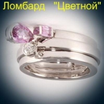 Ювелирное изделие Chaumet  кольцо с сапфирами и бриллиантом