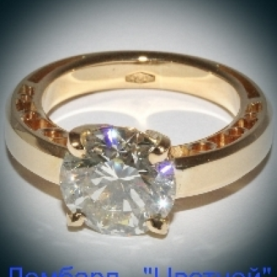 Ювелирное изделие No name Кольцо с бриллиантом 3,42 ct