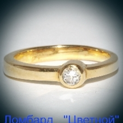 Ювелирное изделие No name Кольцо Movado с бриллиантом 0.16 ct