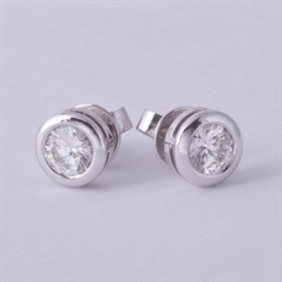 Ювелирное изделие No name Пусеты с бриллиантами по 0.75 ct