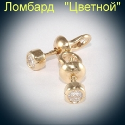 Ювелирное изделие No name Пусеты с бриллиантами по 0.08 ct