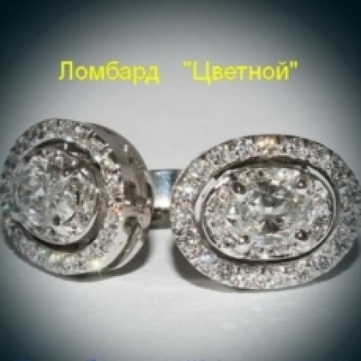Ювелирное изделие No name Серьги с бриллиантами 2 бр - 1.12 ct