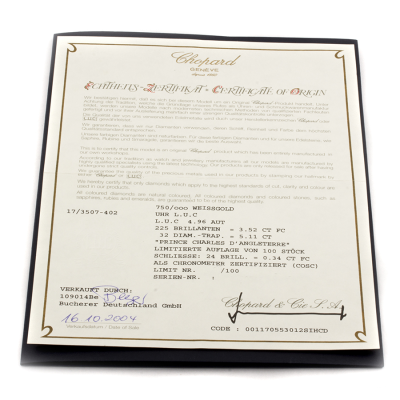 Швейцарские часы Chopard  
Prince Charles D'Angleterre