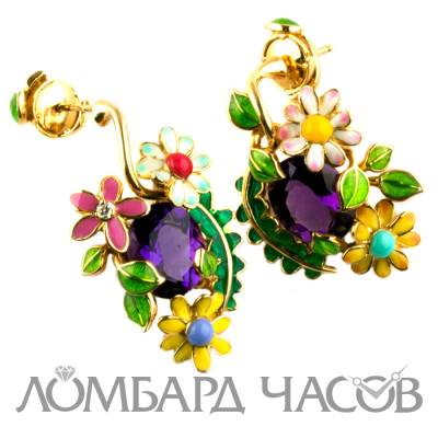 Ювелирное изделие Dior Jewelry  
серьги с аметистами