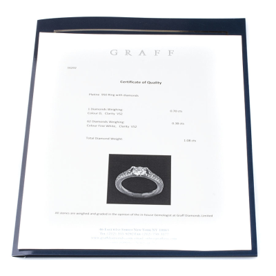 Ювелирное изделие Graff  
кольцо с бриллиантом 0.70 ct