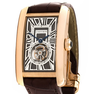 Швейцарские часы Cartier  Tank 
Americaine Flying Tourbillon Volant