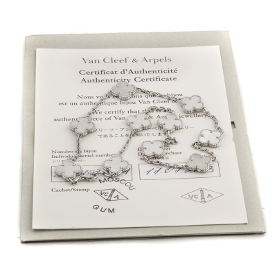 Ювелирное изделие Van Cleef & Arpels  Vintage Alhambra 10 мотивов колье