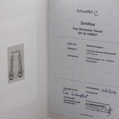 Ювелирное изделие Schoeffel  
серьги с жемчугом