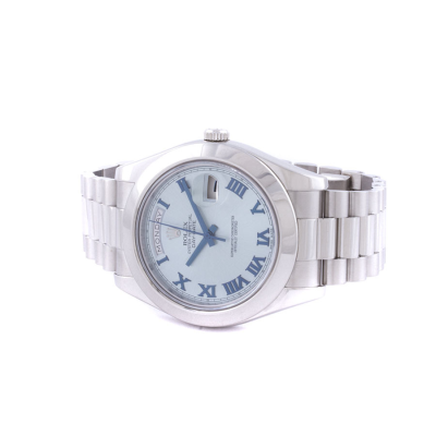Швейцарские часы Rolex  
Day-Date II 41 mm 
Platinum Ice Blue