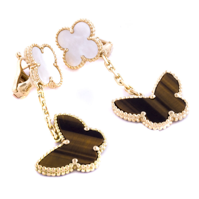 Ювелирное изделие Van Cleef & Arpels  
Lucky Alhambra earrings, 2 motifs, 
Magic Alhambra ring