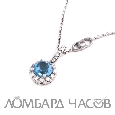 Ювелирное изделие Chimento  
подвеска из белого золота с бриллиантами и топазами