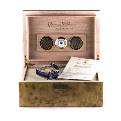 Швейцарские часы Cuervo y Sobrinos  Historiador Power Reserve Flameante Blue Dial