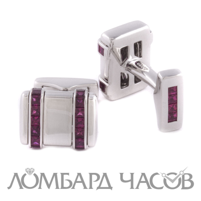 Ювелирное изделие Graff  
запонки из белого золота с рубинами