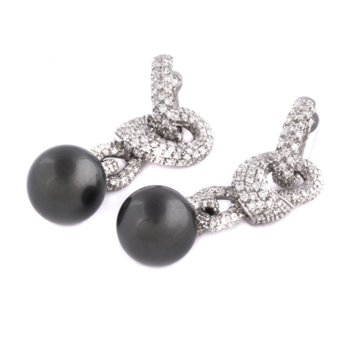 Ювелирное изделие Mikimoto  комплект с черным жемчугом