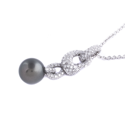 Ювелирное изделие Mikimoto  комплект с черным жемчугом