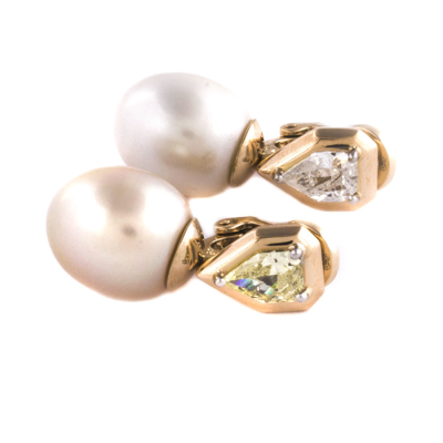Ювелирное изделие Adler  серьги с жемчугом и бриллиантами 2.25 ct
