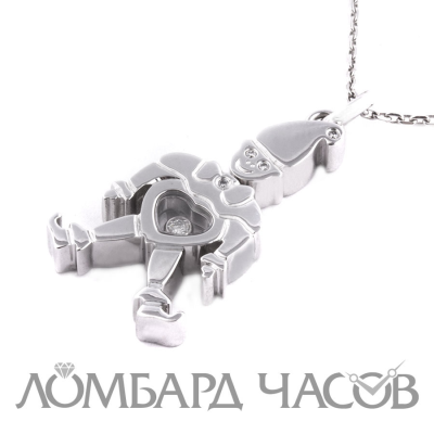 Ювелирное изделие Chopard  клоун подвеска из белого золота