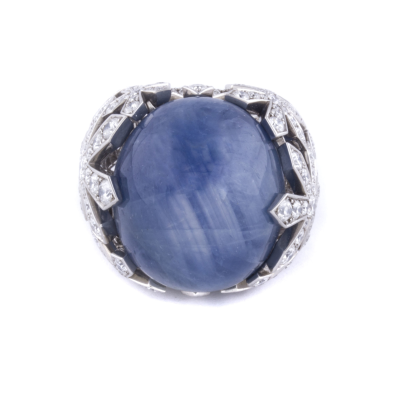 Ювелирное изделие Cartier  Anello Rign 
с сапфиром 73.0 ct и бриллиантами