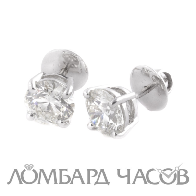 Ювелирное изделие No name Пусеты по 2,01 ct. МГУ