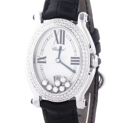 Швейцарские часы Chopard  Happy Sport Oval White Gold