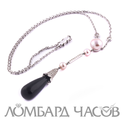 Ювелирное изделие Cartier  колье с жемчугом и бриллиантами