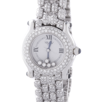 Швейцарские часы Chopard  Happy Sport Diamond White Gold Ladies Watch