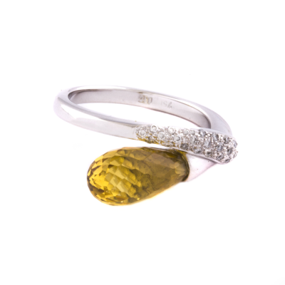 Ювелирное изделие Gilan  Jewellery кольцо с бриллиантами и цитринами