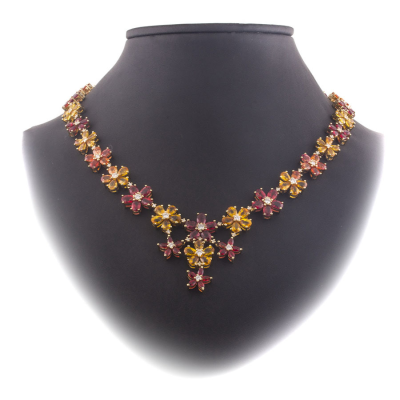 Ювелирное изделие David Yurman David Yarman колье с цветными сапфирами 47.0 ct. и бриллиантами 2.26 ct.