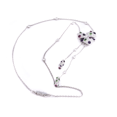 Ювелирное изделие Cartier  Orchid 18K White Gold Amethyst Tourmaline Diamond Necklace