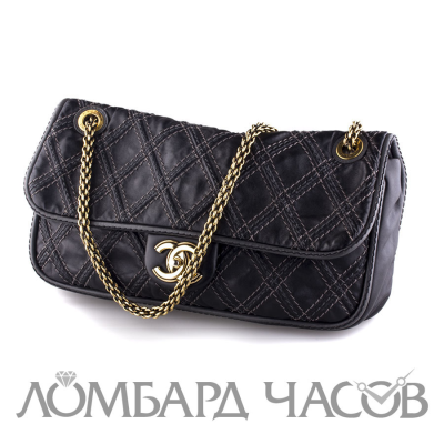 Аксессуар Chanel  Wild Stitch Quilted Black Leather Bag
