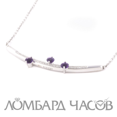 Ювелирное изделие Alfieri & St.John  колье с бриллиантами и аметистами