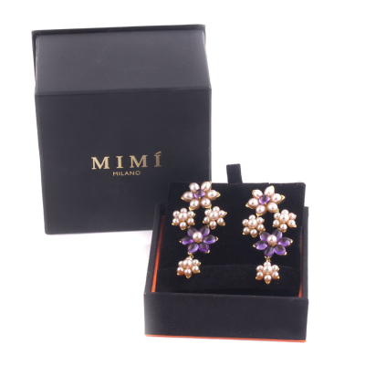 Ювелирное изделие MIMI Jewelry Mimi jewelry серьги с аметистами и жемчугом