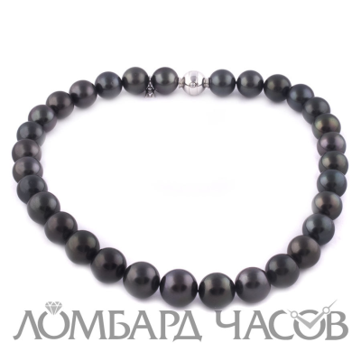 Ювелирное изделие Mikimoto  ожерелье из черного жемчуга