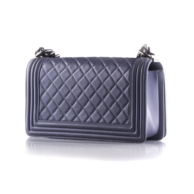 Аксессуар Chanel  Dark Silver Quilted Medium Boy Bag