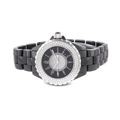 Швейцарские часы Chanel  J12 Diamond Bezel Black Dial