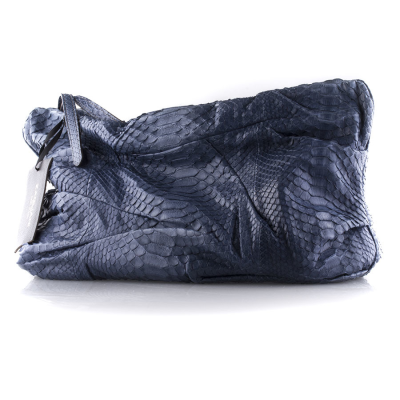 Аксессуар Zagliani  Bag Oversized Clutch Python Matt Blue