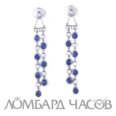 Ювелирное изделие Tiffany & Co  Jazz Sapphire Diamond Platinum Double Drop Earrings