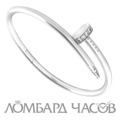 Ювелирное изделие Cartier  Juste un Clou bracelet White gold diamonds
